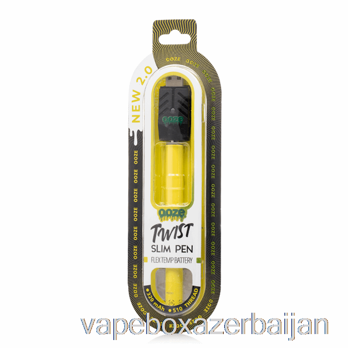 Vape Box Azerbaijan Ooze Slim Twist Pen 2.0 Flex Temp Battery Mellow Yellow